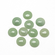 Natural Green Aventurine Cabochons, Half Round/Dome, 14x5~6mm(X-G-R416-14mm-43)