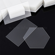 120Pcs 2 Style Transparent Acrylic Blank Place Cards, Clear, Rectangle/Hexagon, Clear, 70~90x50~80x1mm, 60pcs/style(AJEW-DC0001-28)