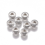 304 Stainless Steel Spacer Beads, Flat Round, Stainless Steel Color, 4x2mm, Hole: 1.8mm(STAS-L234-132P)