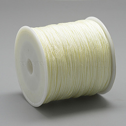 Nylon Thread, Chinese Knotting Cord, Beige, 1.5mm, about 164.04 Yards(150m)/Roll(NWIR-Q009B-084)