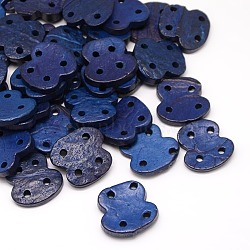 Dyed Wood Jewelry Findings Number 8 Shaped Coconut Chandelier Components Links, Gourd Calabash, Midnight Blue, 23x24x2~5mm, Hole: 2mm(COCO-O004-H04)