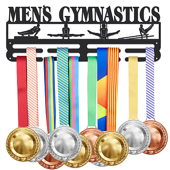 Iron Medal Hanger Holder Display Wall Rack, 2-Line, with Screws, Gymnastics, Sports, 150x400mm