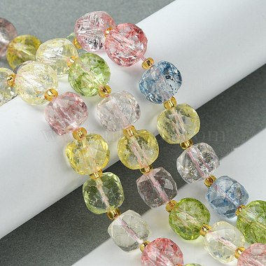 Synthetic Colored Topaz Crystal Beads Strands(G-Q010-A14-01)-2