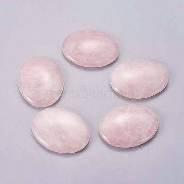 Pierre de souci de pouce de quartz rose naturel de forme ovale(G-I219-06B)-2