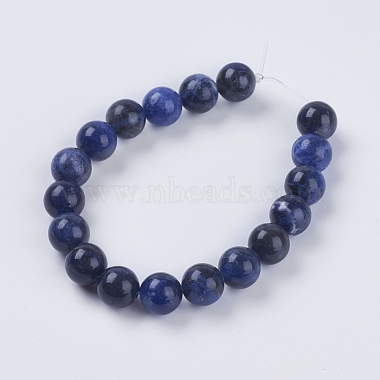 Natural Sodalite Beads Strands(G-G515-10mm-07)-2