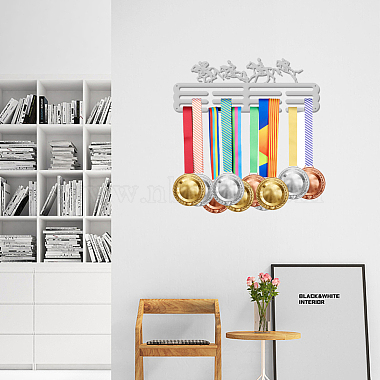 Support mural d'affichage de support de cintre de médaille de fer de thème sportif(ODIS-WH0021-475)-6
