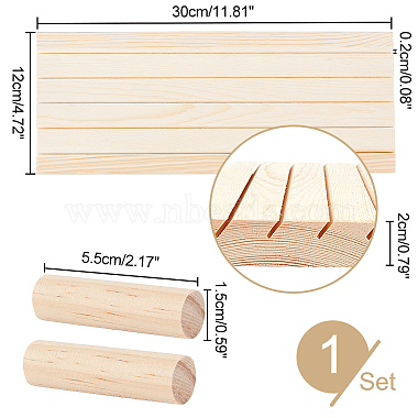 5-présentoirs de boucles d'oreilles inclinés en bois à fente(EDIS-WH0021-36C)-2