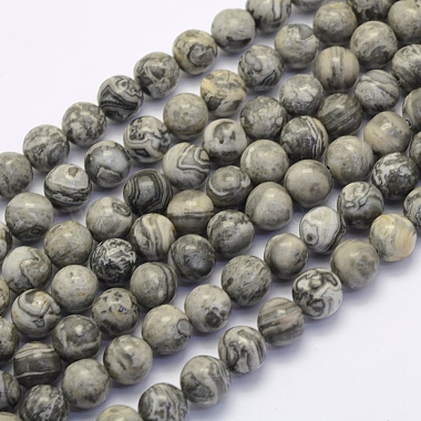 8mm Round Netstone Beads