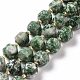 natürliche grüne Fleck Jaspis Perlen Stränge(G-G990-F10)-1