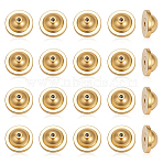 24Pcs Brass Ear Nuts, Hat, Golden, 8x4mm, Hole: 0.7mm(KK-ME0003-65G)