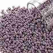 TOHO Round Seed Beads, Japanese Seed Beads, (554) Galvanized Lavender, 11/0, 2.2mm, Hole: 0.8mm, about 5555pcs/50g(SEED-XTR11-0554)