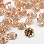 Cubic Zirconia Cabochons, Grade A, Faceted, Diamond, Navajo White, 3x2mm(ZIRC-M002-3mm-001)