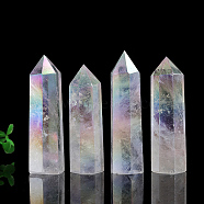Natural Quartz Crystal Home Decorations, Display Decoration, Healing Stone Wands, for Reiki Chakra Meditation Therapy Decors, Hexagon Prism, 50~60mm(WG33884-01)