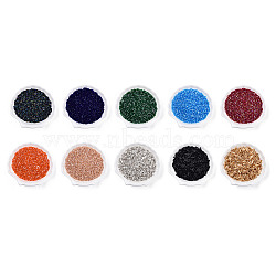 Mixed Grade A Glass Bugle Beads & Hexagon Two Cut Beads, Mixed Style, Mixed Color, 1.5~13x1.5~3mm, Hole: 0.6~0.8mm, about 450g/bag(GLAA-N001-01)