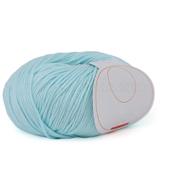 Cotton Yarn, for Knitting & Crochet DIY Craft, Warm Yarn for Bag Hat Scarves Clothes Gloves Slippers Dolls, Pale Turquoise, 2mm(PW-WG66570-05)