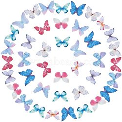 Butterfly Wings Organza Fabric Ornaments, for DIY Jewelry Crafts Making Earring Necklace Hair Clip Decoration, Mixed Color, 100pcs/set(FIND-NB0001-20)