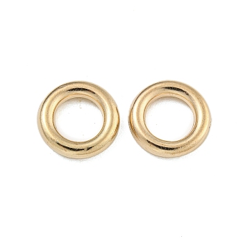 CCB Plastic Beads, Round Ring, Golden, 12x2.8mm, Hole: 7mm