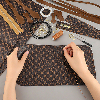 DIY Imitation Leather Sew on Women's Tote Bag Making Kit(DIY-WH0399-47A)-3