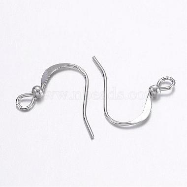 Brass Platinum French Earring Hooks(X-KK-Q365-P-NF)-2