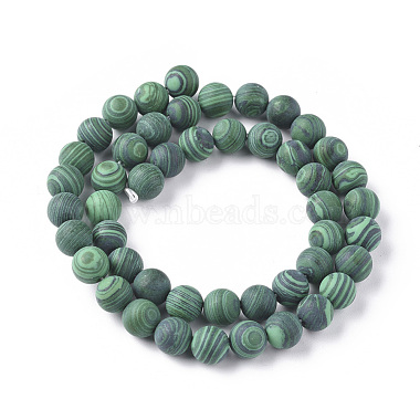 Synthetic Malachite Beads Strands(G-F668-19-8mm)-2