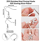 100Pcs 304 Stainless Steel Earring Hooks(STAS-SC0006-40)-2