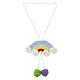 Crochet Rainbow Polyester Car Mirror Hanging Pendant Decorations(HJEW-WH0043-38)-1