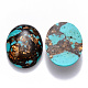 Assembled Natural Bronzite and Synthetic Turquoise Cabochons(G-R457-03)-2