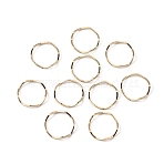 Brass Linking Rings, Wave-Twisted Type, Light Gold, 17.5x1mm, Inner Diameter: 15.5mm(KK-WH0046-61KCG)