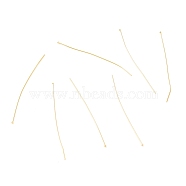 Brass Flat Head Pins, Long-Lasting Plated, Real 18K Gold Plated, 51x0.5mm, 24 Gauge, Head: 1.5mm(KK-F824-114E-G)
