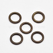 Alloy Linking Rings, Circle Frames, Lead Free & Cadmium Free, Antique Bronze, 8x1.2mm, Hole: 5.5mm(PALLOY-M146-AB-RS)