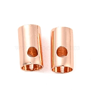 Rack Plating Brass Bead, Column, Rose Gold, 6.8x3.7mm, Hole: 1.6mm(KK-H449-11RG)
