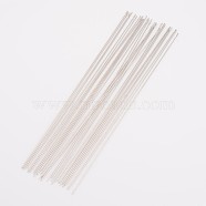 Iron Beading Needles, Silver Color Plated, 120x0.45mm, Hole: 0.5mm, about 28~30pcs/bag(X-E248)