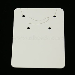 Paper Display Cards, Used for Necklaces, Bracelets, Pendants and Earrings, White, 55x40mm(NDIS-D004-2)