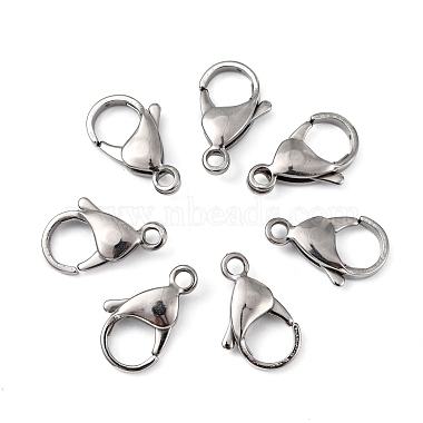 Polished 316 Surgical Stainless Steel Lobster Claw Clasps(STAS-R072-18A)-4