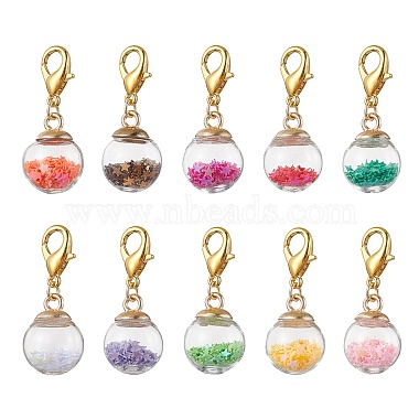 Mixed Color Round Glass Pendant Decorations