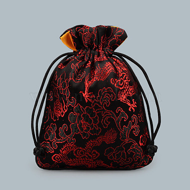 Dark Red Silk Bags