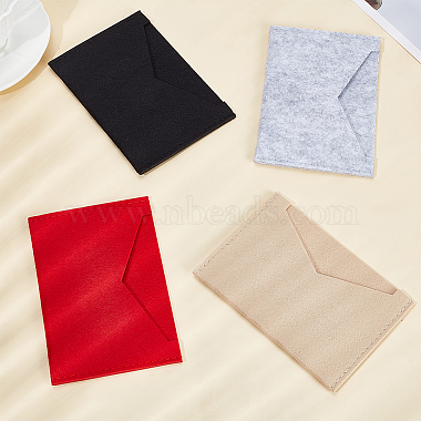 wadorn 4pcs 4 couleurs laine feutre enveloppe sac à main insert organisateur(FIND-WR0006-71B)-5