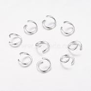 Iron Jump Rings, Open, Silver Color Plated, Single Ring, 7x0.9mm, Inner Diameter: 5.2mm, about 7100pcs/KG(JROS7mm)