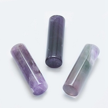 Natural Amethyst Beads, Undrilled/No Hole Beads, Column, 35x11mm
