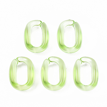 Transparent Acrylic Linking Rings, Quick Link Connectors, for Cable  Chains Making, Oval, Green Yellow, 15.5x11x6mm, Inner Diameter: 4.5x10.5mm, about 1330pcs/500g