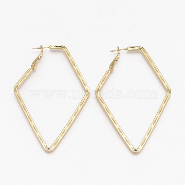 Rhombus Brass Earrings