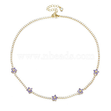 Medium Purple Cubic Zirconia Necklaces