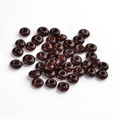 6mm CoconutBrown Abacus Wood Beads