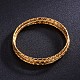 shegrace classic 24k bracelets bouddhistes roulants plaqués or avec motif en diagonale(JB165A)-2
