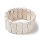 bracelets extensibles en perles de vague turquoise synthétique teints(BJEW-P299-03)-2