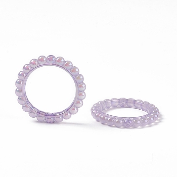 UV Plating Opaque Acrylic Beads Frames, Flower Ring, Thistle, 42.5x43x5.5mm, Hole: 2.5mm, Inner Diameter: 31mm