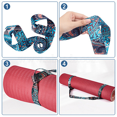 CRASPIRE 4Pcs 4 Colors Printed Polyester Cotton Ice Skate Shoulder Strap(AJEW-CP0001-90)-4