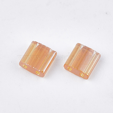 2-Hole Transparent Glass Seed Beads(SEED-S023-24C-01)-2