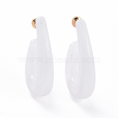 C-shape Resin Stud Earrings Set(EJEW-D277-01G-02)-3