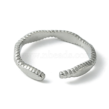 304 Stainless Steel Open Cuff Ring(RJEW-L110-046P)-3